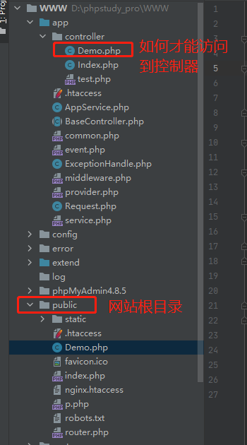 PHPStudy的環(huán)境怎么訪問TP6框架的控制器文件