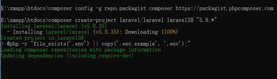 用composer安裝laravel框架時(shí)，卡在一個(gè)地方