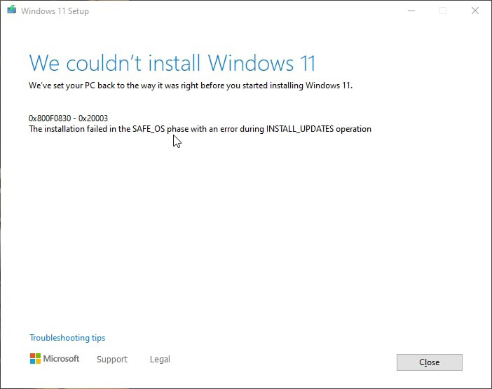 Win11升級(jí)卡在71% 提示0x8007007f錯(cuò)誤如何解決