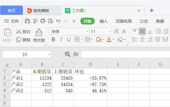 如何在WPS的Excel中計算環(huán)比增長率？