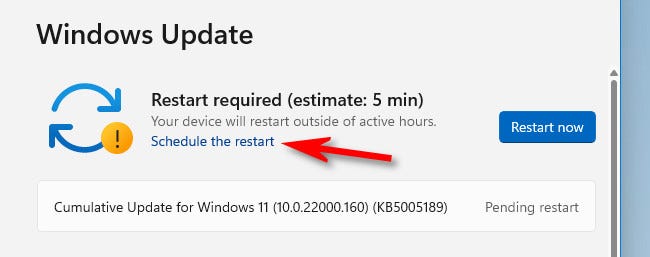 怎么在Windows 11上為Windows更新安排重新啟動？