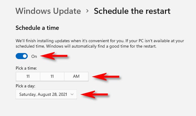 怎么在Windows 11上為Windows更新安排重新啟動？