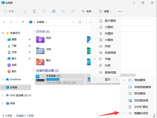 Win11如何查看所隱藏的文件？Win11查看隱藏的文件的方法