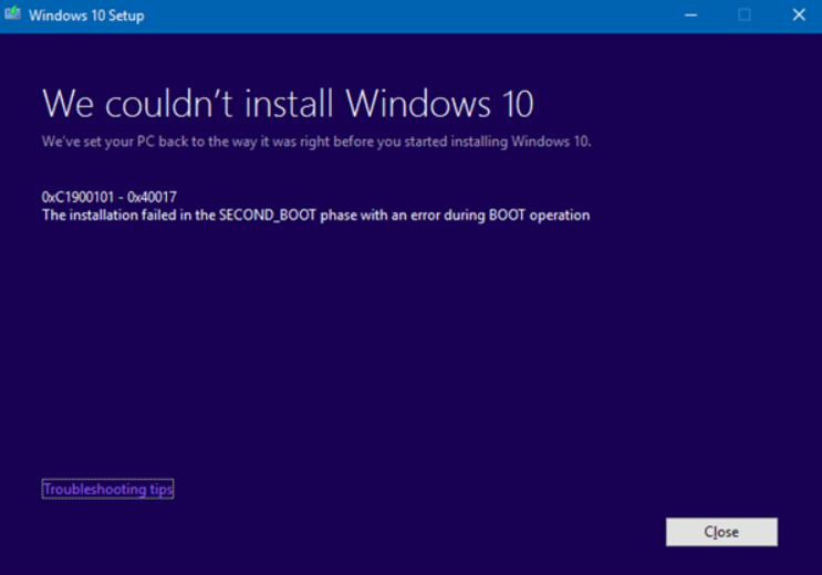 Win10升級更新失敗錯誤代碼大全及解決辦法