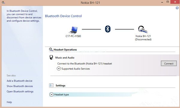 Win8藍牙耳機能配對不能連接怎么解決？