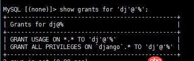 django - mysql權(quán)限問題