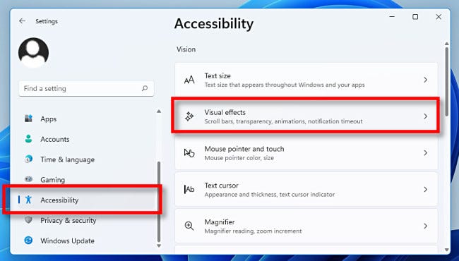 如何在Windows11中關閉透明度？