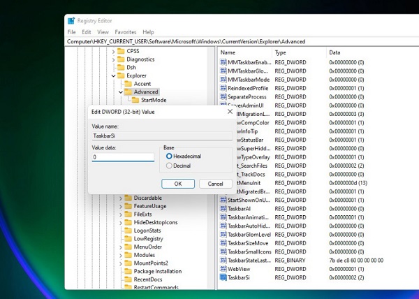 Win11任務欄大小怎么更改 Win11更改任務欄大小的設置方法
