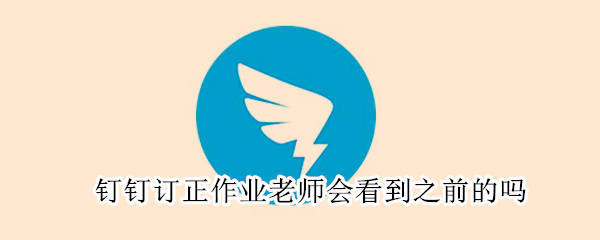 釘釘訂正作業(yè)老師會看到之前的嗎