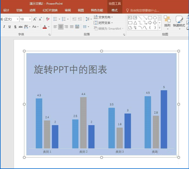 如何使用ppt旋轉(zhuǎn)圖表 使用ppt旋轉(zhuǎn)圖表的教程