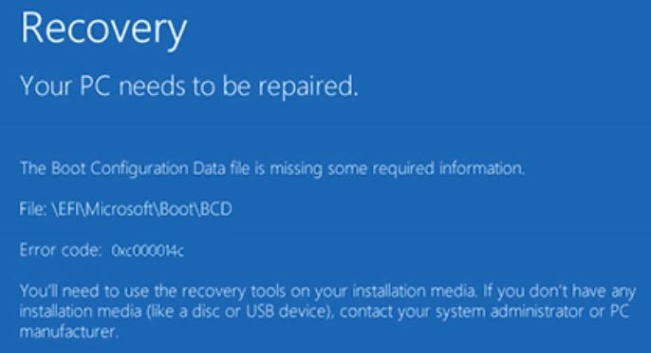 Win10電腦卡機遇到藍屏代碼0xc000014c應該怎么辦？