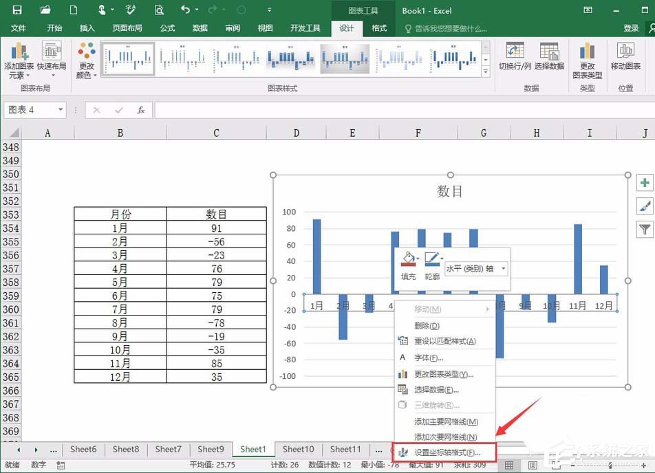 excel如何制作背離式圖 excel制作背離式圖表方法