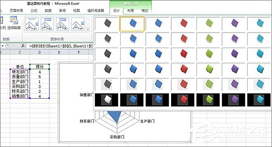 Excel表格中如何制作雷達圖表？Excel中制作雷達圖表教程