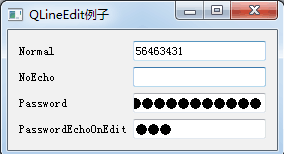 python GUI庫圖形界面開發之PyQt5單行文本框控件QLineEdit詳細使用方法與實例