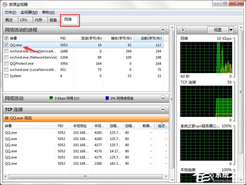 在Win7系統(tǒng)中怎么查看QQ好友IP地址？