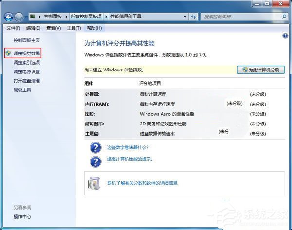 Win7如何關閉視覺效果提高系統效率?