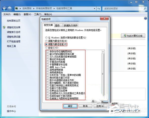 Win7如何關閉視覺效果提高系統效率?