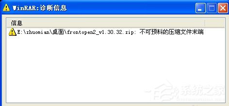 WinXP解壓文件提示不可預料的壓縮文件末端怎么辦？