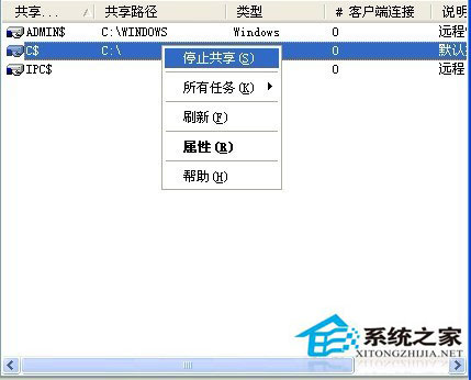 WinXP系統(tǒng)如何關(guān)閉默認(rèn)共享？