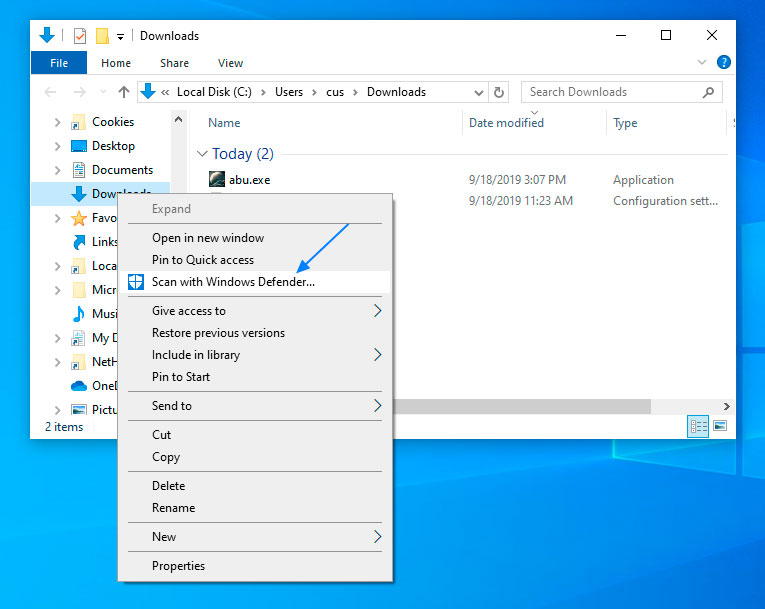 Win10怎么使用Windows Defender掃描文件夾中的惡意軟件?