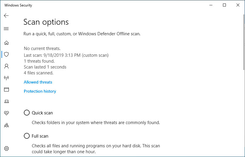 Win10怎么使用Windows Defender掃描文件夾中的惡意軟件?
