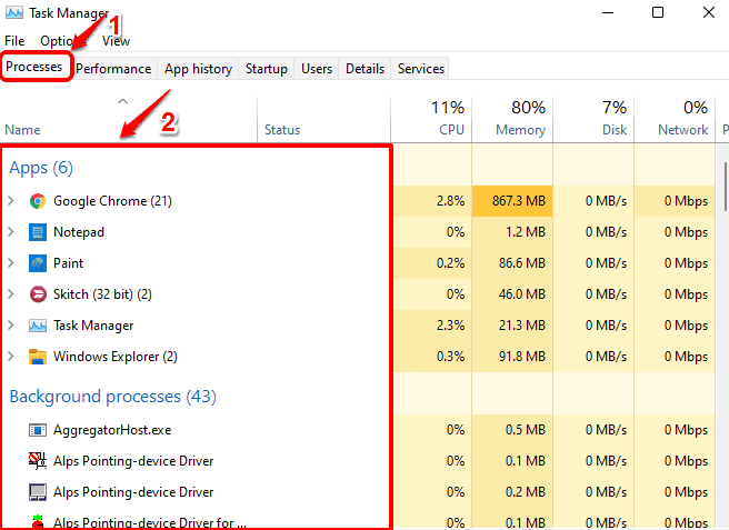怎么在Windows11/10中查看正在運(yùn)行的進(jìn)程？