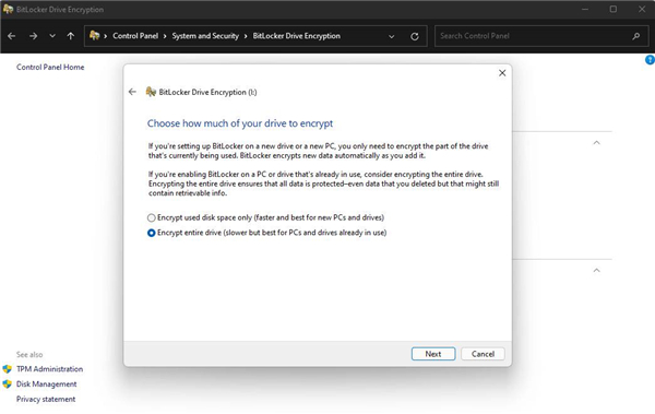 Win11如何快速加密硬盤？教你Win11上快速加密硬盤的方法