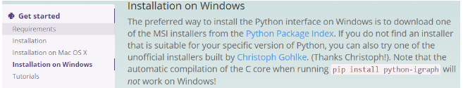 Windows7 64位環(huán)境下Python-igraph環(huán)境配置的方法