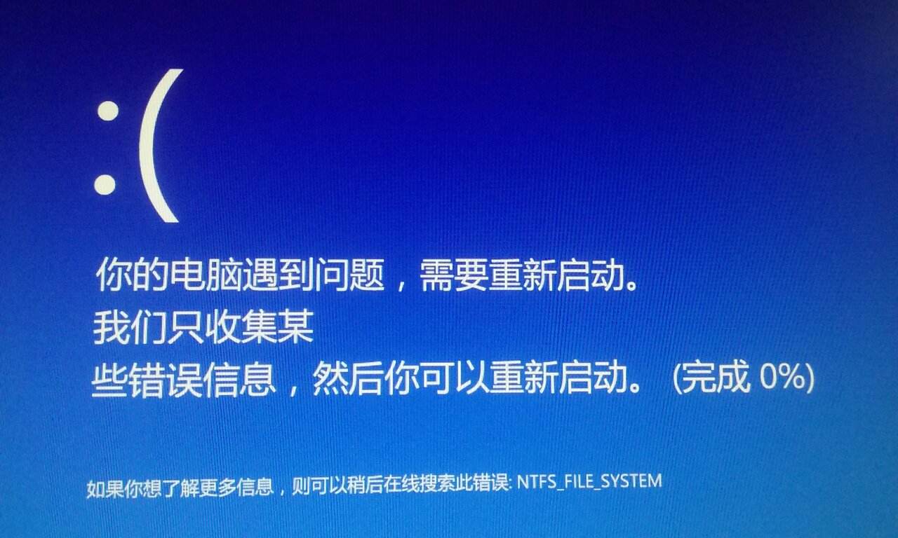 win10你的電腦遇到問(wèn)題需要重新啟動(dòng)