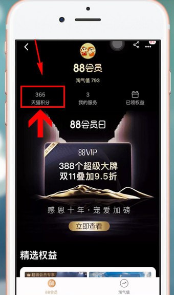 手機(jī)天貓中獲得積分具體步驟介紹