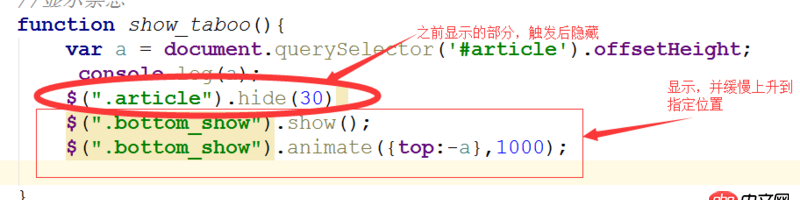 javascript - 默認隱藏在頁面底部的元素  在單擊事件后從低端慢慢上升顯示出來？我的怎么沒有動畫效果？