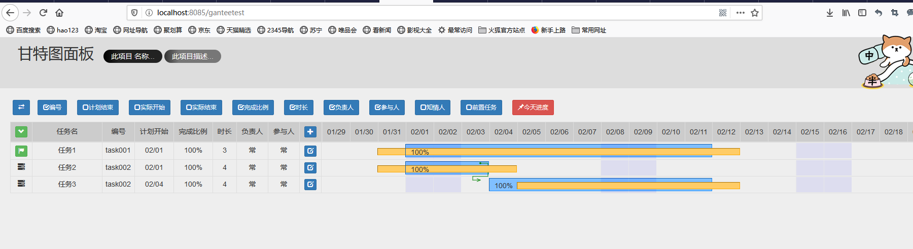 springboot+thymeleaf+mybatis實現(xiàn)甘特圖的詳細過程