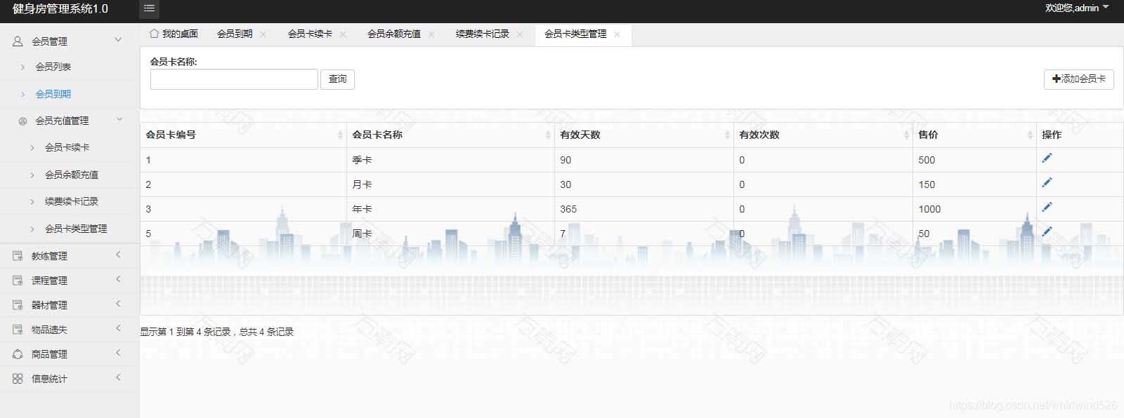 使用Springboot實(shí)現(xiàn)健身房管理系統(tǒng)