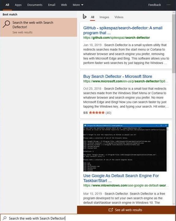 微軟Win10搜索Web內(nèi)容強(qiáng)制使用Edge和Bing
