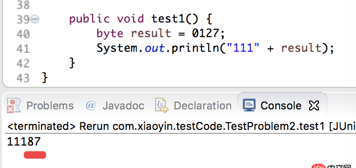 Java, byte 前面有0和沒有0的區別