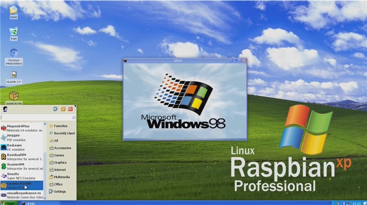 樹(shù)莓派4可安裝XP Linux Raspbian XP專(zhuān)業(yè)版系統(tǒng)介紹