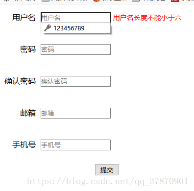 js實(shí)現(xiàn)表單校驗(yàn)功能