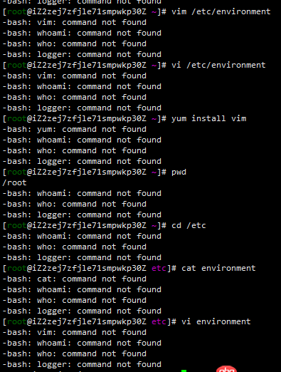 linux - 阿里云centos服務(wù)器修改/etc/enviroment重啟后無法執(zhí)行任何命令