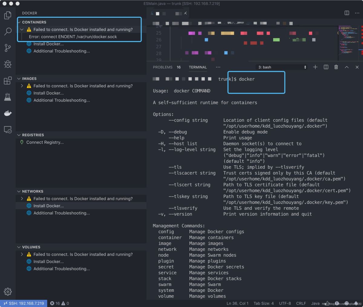 解決vscode docker插件docker.socket權(quán)限問題