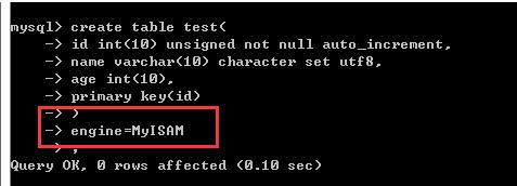 MySQL創(chuàng)建數(shù)據(jù)表時設(shè)定引擎MyISAM/InnoDB操作