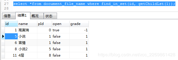 mysql 使用存儲(chǔ)過程實(shí)現(xiàn)樹節(jié)點(diǎn)的獲取方法