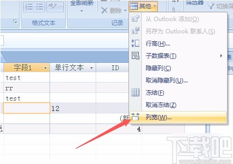 Microsoft Office Access調(diào)整列寬的方法