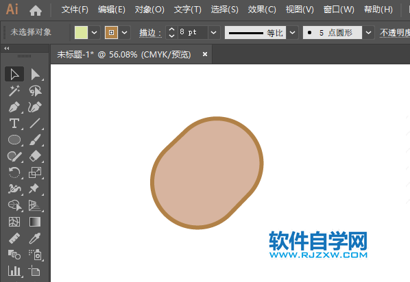 ai怎么畫(huà)獼猴桃水果圖標(biāo)