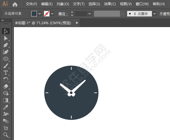 ai畫時鐘矢量圖標(biāo)的方法