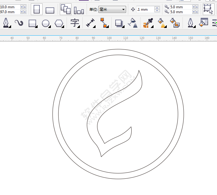 CDR怎么畫一個(gè)翅膀logo