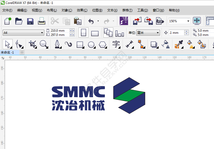 CDR設(shè)計(jì)沈治機(jī)械LOGO矢量圖
