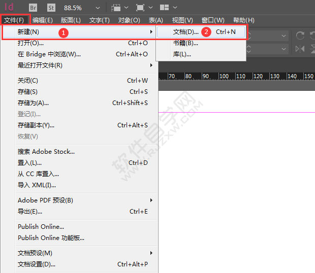 indesign新建頁(yè)面的方法