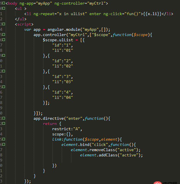 angular.js - angular 如何用指令給給列表動(dòng)態(tài)進(jìn)行class切換