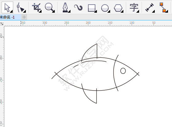 CDR畫(huà)一條小魚(yú)卡通圖