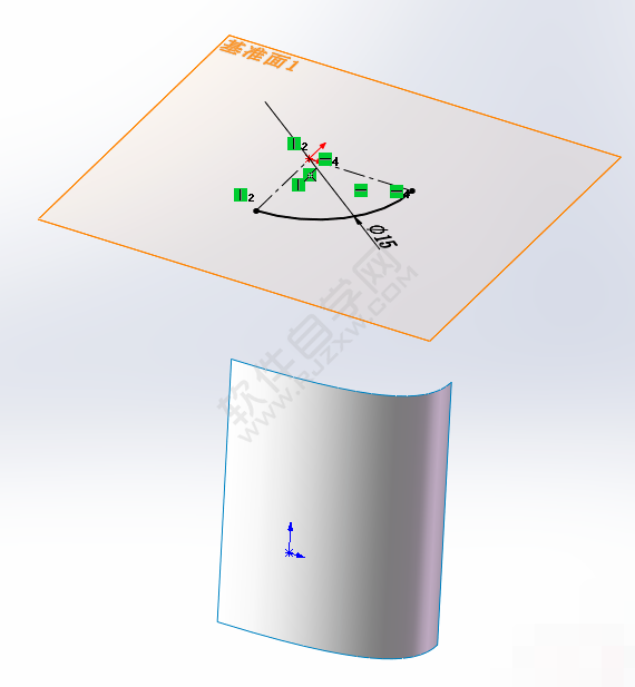 SolidWorks用曲面畫馬甲圖形